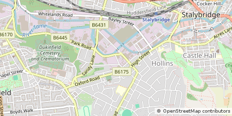 Map of Stalybridge, Cheshire