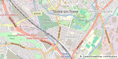 Map of Stoke-on-Trent, Staffordshire