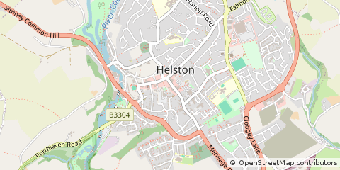 Map of Helston, Cornwall