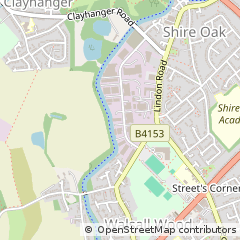 Map of Walsall Wood, West Midlands
