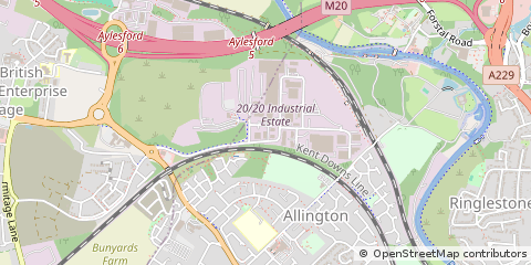Map of Maidstone, Kent