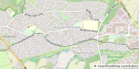 Map of Sheffield