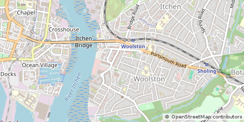 Map of Southampton, Hampshire