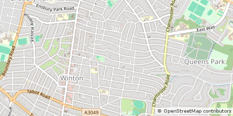 Map of Bournemouth, Dorset