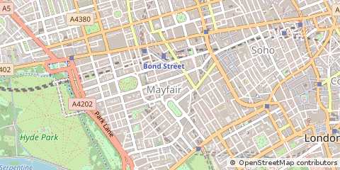 Map of Mayfair, London