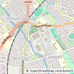 Map of Nuneaton, Warwickshire