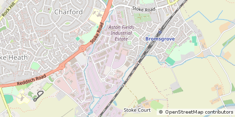 Map of Bromsgrove, Worcestershire