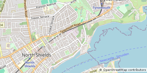 Map of North Shields, Tyne and Wear