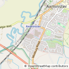 Map of Axminster, Devon