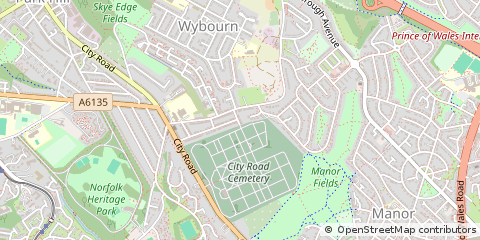 Map of Sheffield, South Yorkshire