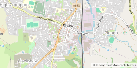 Map of Shaw, Lancashire