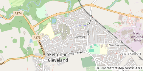 Map of Saltburn-by-the-SEA, Cleveland
