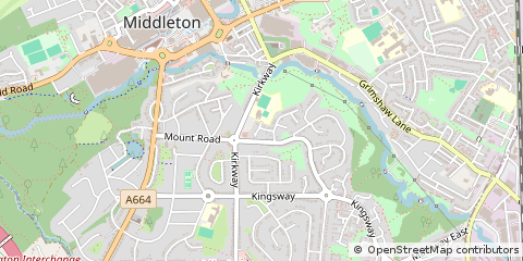 Map of Manchester, Lancashire