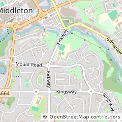Map of Manchester, Lancashire