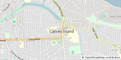 Map of Canvey Island, Essex