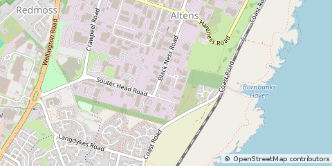 Map of Altens, Aberdeen