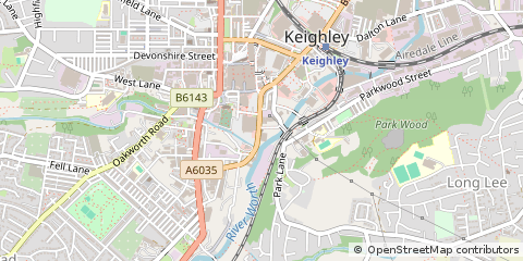 Map of Keighley, West Yorkshire