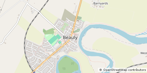 Map of Beauly, Inverness-shire
