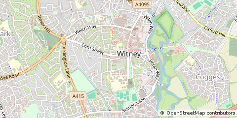 Map of Witney, Oxfordshire