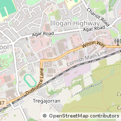 Map of Redruth, Cornwall