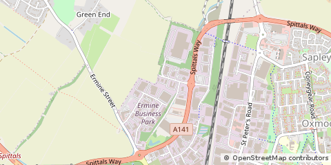 Map of Huntingdon, Cambridgeshire
