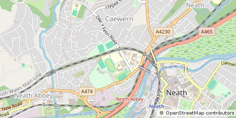 Map of Neath, Neath Port Talbot