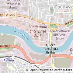 Map of Sunderland, Tyne and Wear