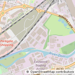 Map of Rotherham, South Yorkshire