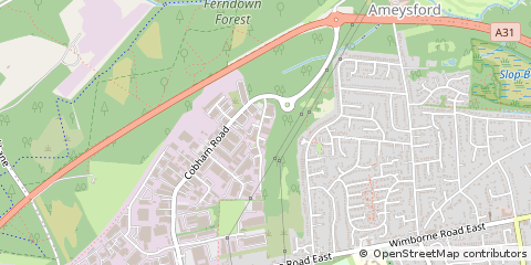Map of Wimborne, Dorset