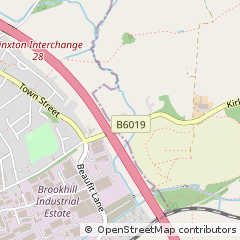 Map of Pinxton, Nottinghamshire