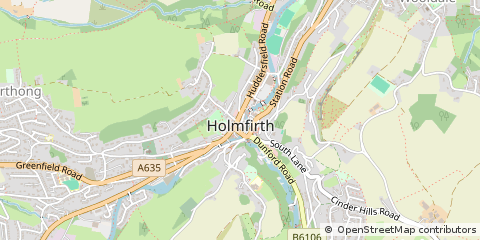 Map of Holmfirth, South Yorkshire