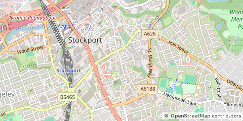 Map of Stockport, Cheshire