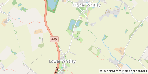 Map of Warrington, Cheshire