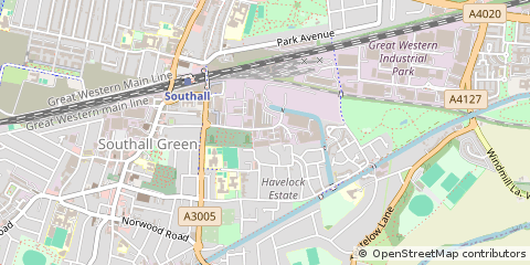 Map of Southall, Middlesex