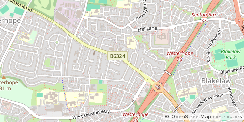 Map of Newcastle Upon Tyne, Tyne & Wear