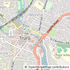 Map of Truro, Cornwall