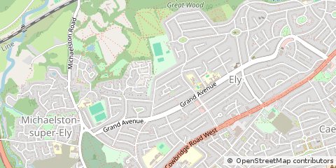 Map of Cardiff, Ceredigion