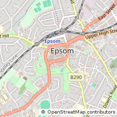 Map of Epsom, Surrey