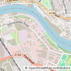 Map of Gateshead, Tyne & Wear