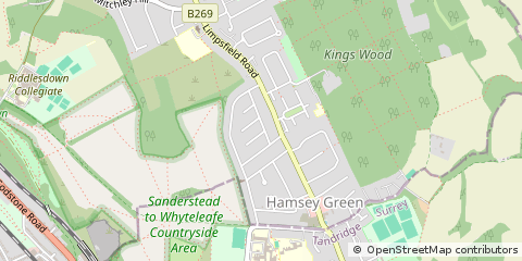 Map of South Croydon, Surrey