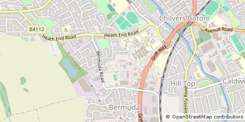 Map of Nuneaton, Warwickshire