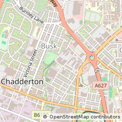Map of Waddington Street Oldham, Lancashire