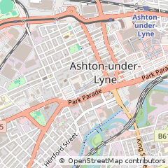 Map of Ashton-Under-Lyne, Lancashire