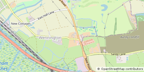 Map of Rainham, Essex