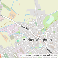 Map of Market Weighton, East Yorkshire