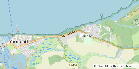 Map of Yarmouth, Isle of Wight