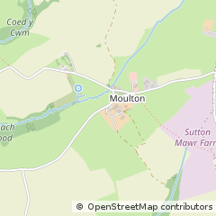 Map of Moulton, Vale of Glamorgan