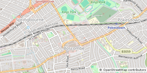 Map of Bournemouth, Dorset