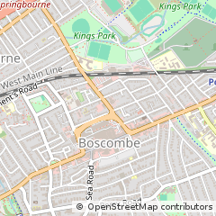 Map of Bournemouth, Dorset