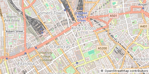 Map of Bloomsbury, London